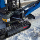 Rippa R10 1 Ton Mini Excavator for Sale in Canada showing the strong track and undercarriage on snow with JoyT5 dealer support for small excavator projects in Canada