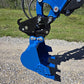 Close-up view of Rippa R15 mini excavator digging bucket attachment for sale