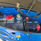 Rippa R22 Mini Excavator for sale battery compartment with hydraulic fluid reservoir, filter, and wiring inside engine bay.
