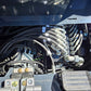 Detailed close-up of the Rippa R22 Mini Excavator for sale hydraulic hoses and fittings connected to the valve block.

