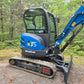 Close side view of Rippa R32 Mini Excavator with hydraulic system and durable tracks in Canada | JoyT5