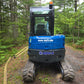 Rear view of Rippa R32 Mini Excavator in Canada, compact excavator with durable tracks and cabin