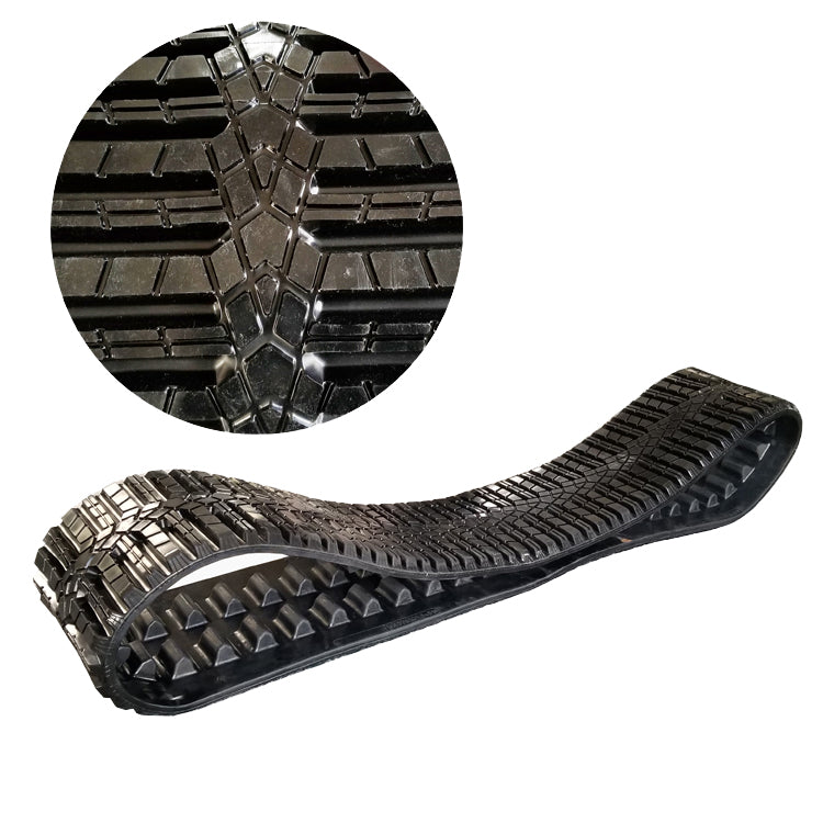 Skid steer rubber tracks ASV Caterpillar Terex 457x101.6x51 with 2 rows lugs steel cord reinforced durable replacement tracks for sale Canada.