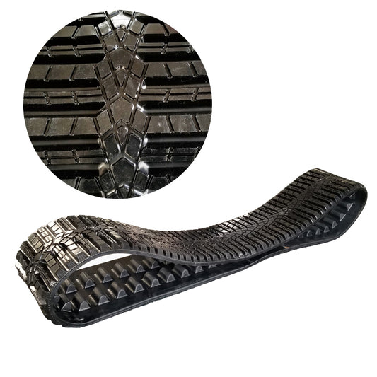 Skid steer rubber tracks ASV Caterpillar Terex 457x101.6x51 with 2 rows lugs steel cord reinforced durable replacement tracks for sale Canada.
