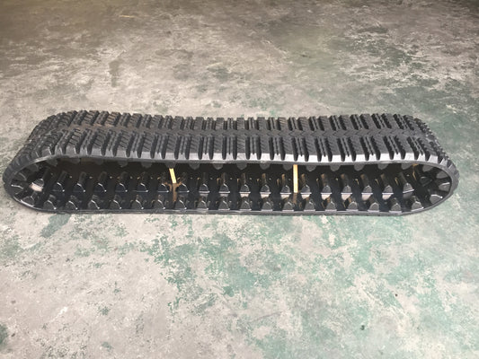 Durable skid steer rubber tracks 381x101.6x51 with steel cord, compatible with ASV VT70 and Terex PT70 loaders, heavy duty replacement tracks for sale in Canada.